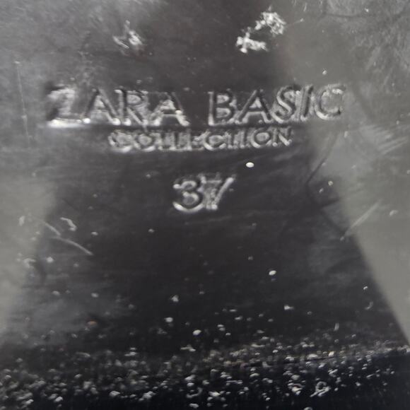 ZARA BASIC WOMEN'S BROWN LEATHER BLOCK HEEL ANKLE BOOTS SIZE EU 37 - US 6.5 - 7 - Picture 7 of 11